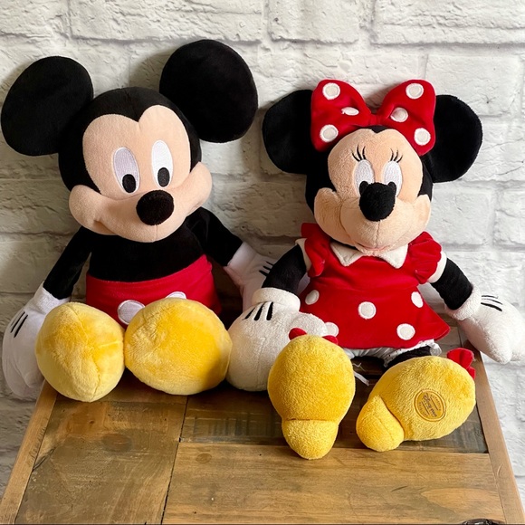 Disney Other - DISNEY STORE MICKEY & MINNIE MOUSE Plush Stuffies Toys